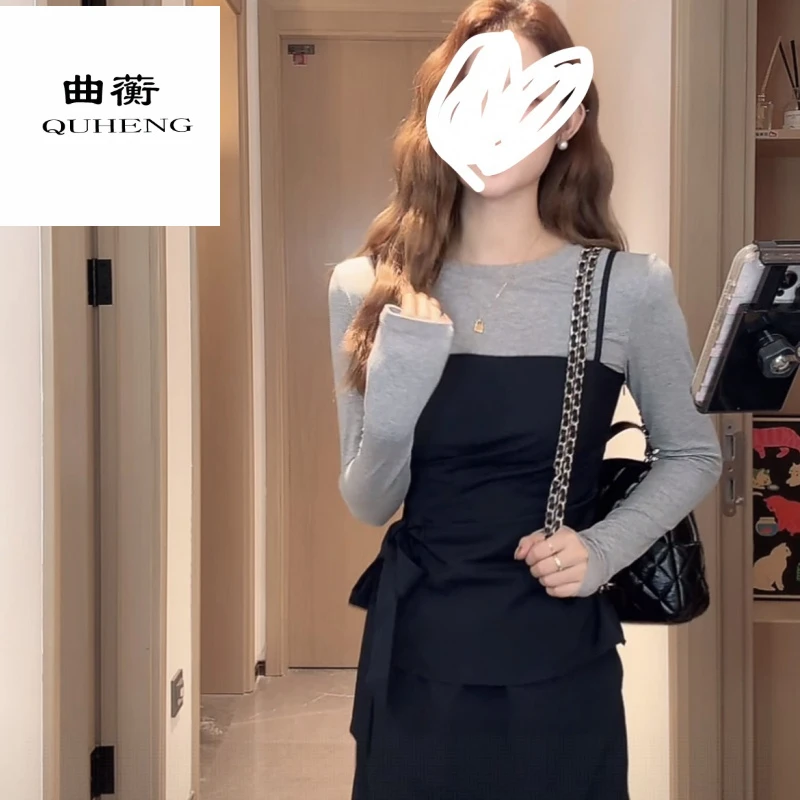 气质洋气秋冬网红高腰曲蘅显身材有格调潮流秋季女装套装暮色周末