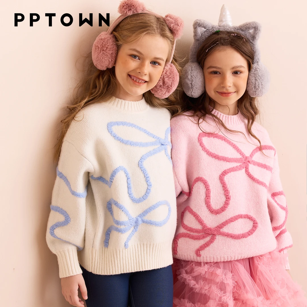 女童套头毛衣秋冬儿童百搭上衣针织衫童装14176