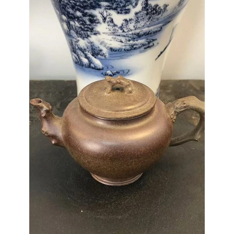 高江南高温柴烧竹段报春紫砂壶