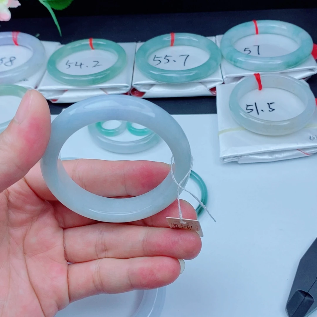 翡翠手镯未镶嵌54-55正圈