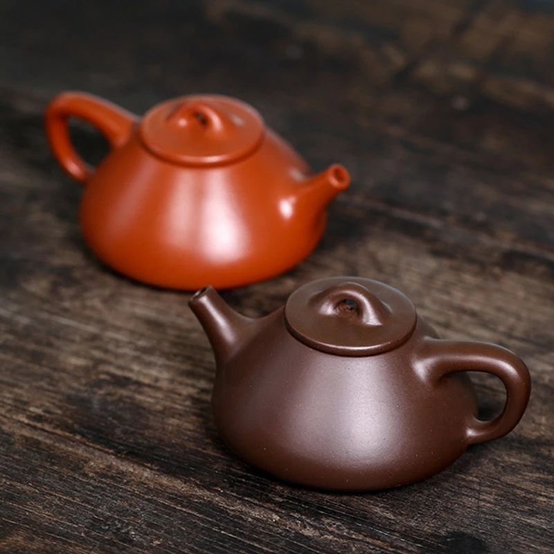 小容量石瓢壶朱泥壶老紫壶紫砂壶小巧玲珑出水流畅球形出孔泡茶壶