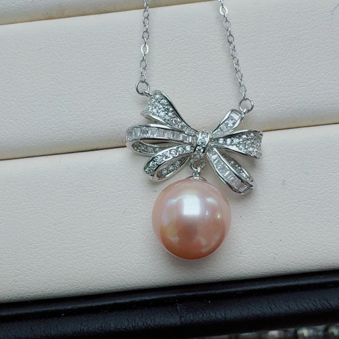 颈饰银S925镶嵌淡水珍珠@@hf049