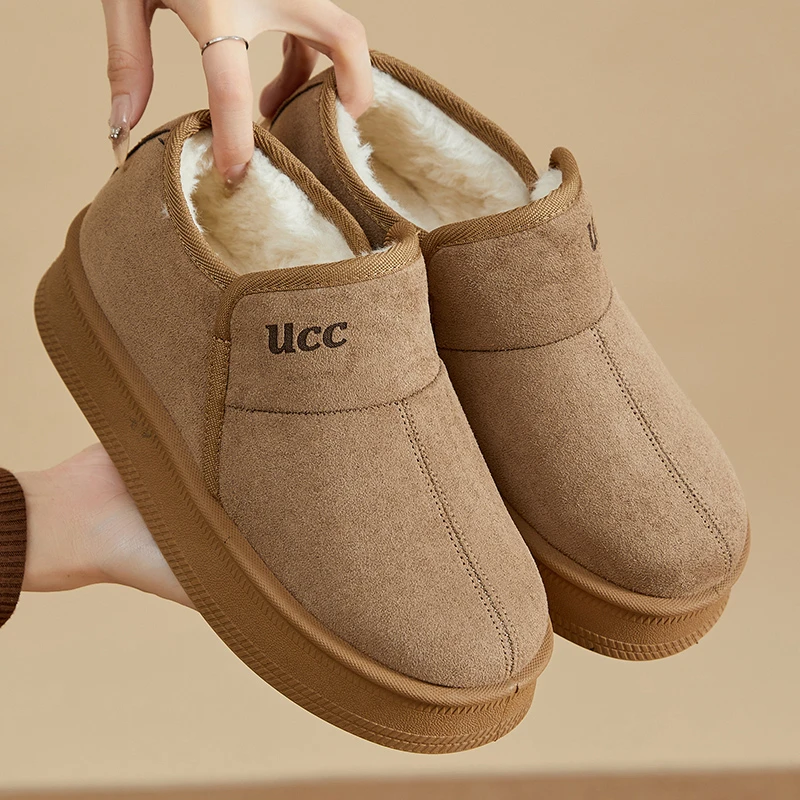 冬季爆款UCC雪地靴一脚蹬舒适百搭软底软面短靴时尚保暖防寒棉靴