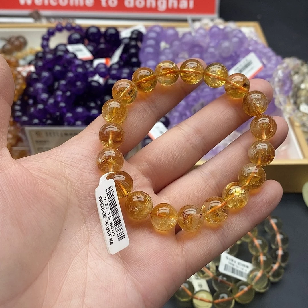 ღ***এ未镶嵌手链水晶黄塔晶10+