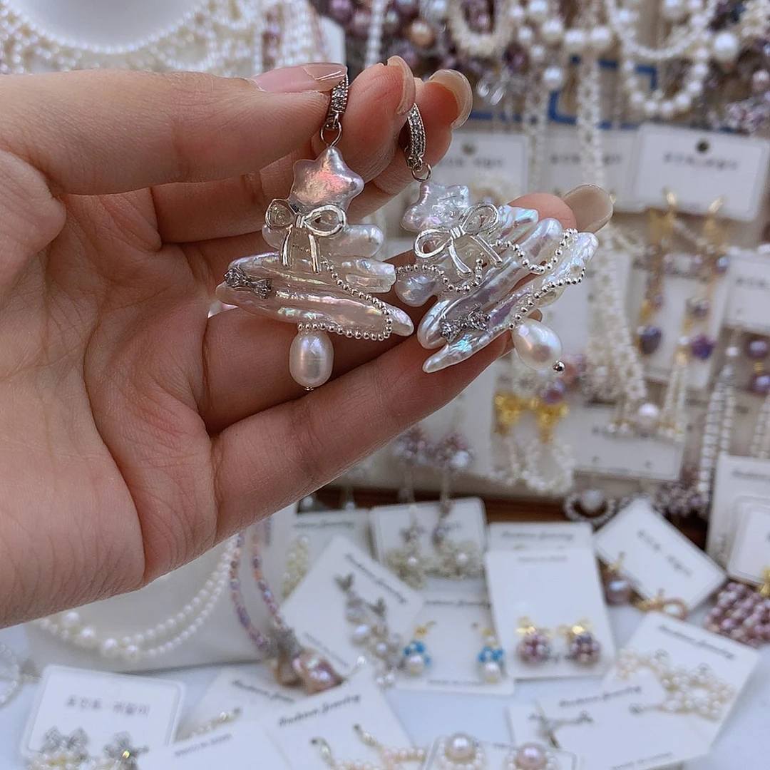 项链银S925镶嵌淡水珍珠若**宝