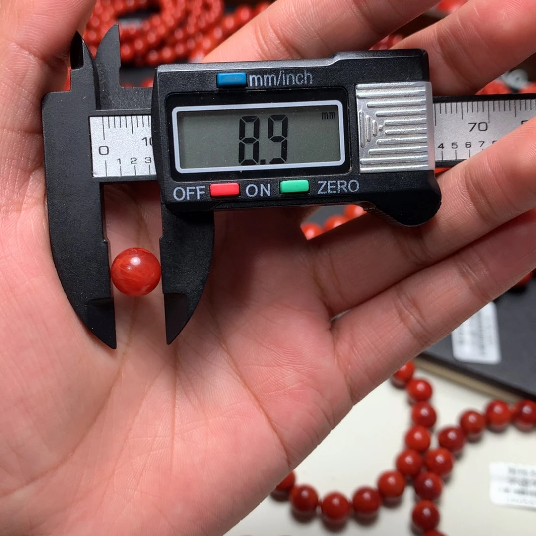南红玛瑙未镶嵌手串8.9mm火焰圆珠