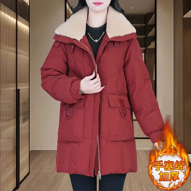 小众保暖时尚棉服潮2025年秋冬新款显瘦休闲百搭高级感中长款外套