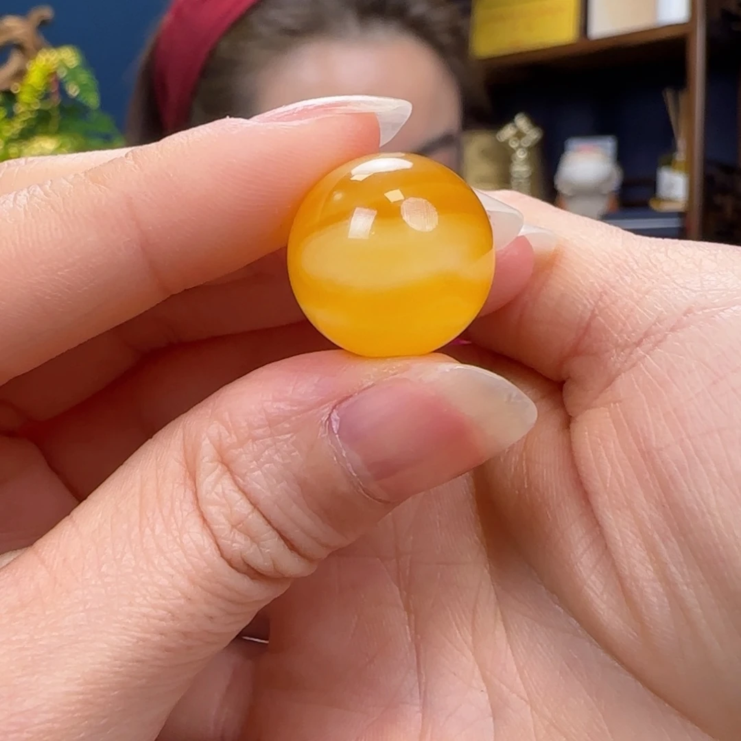 蜜蜡颈饰18K金镶嵌与***明1111111111