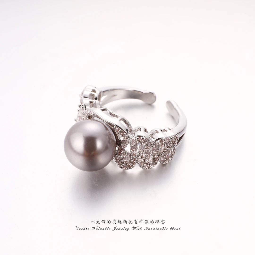 铜合金合成锆石戒指 轻奢温柔风简约小众开口戒指 RCH-C-31068