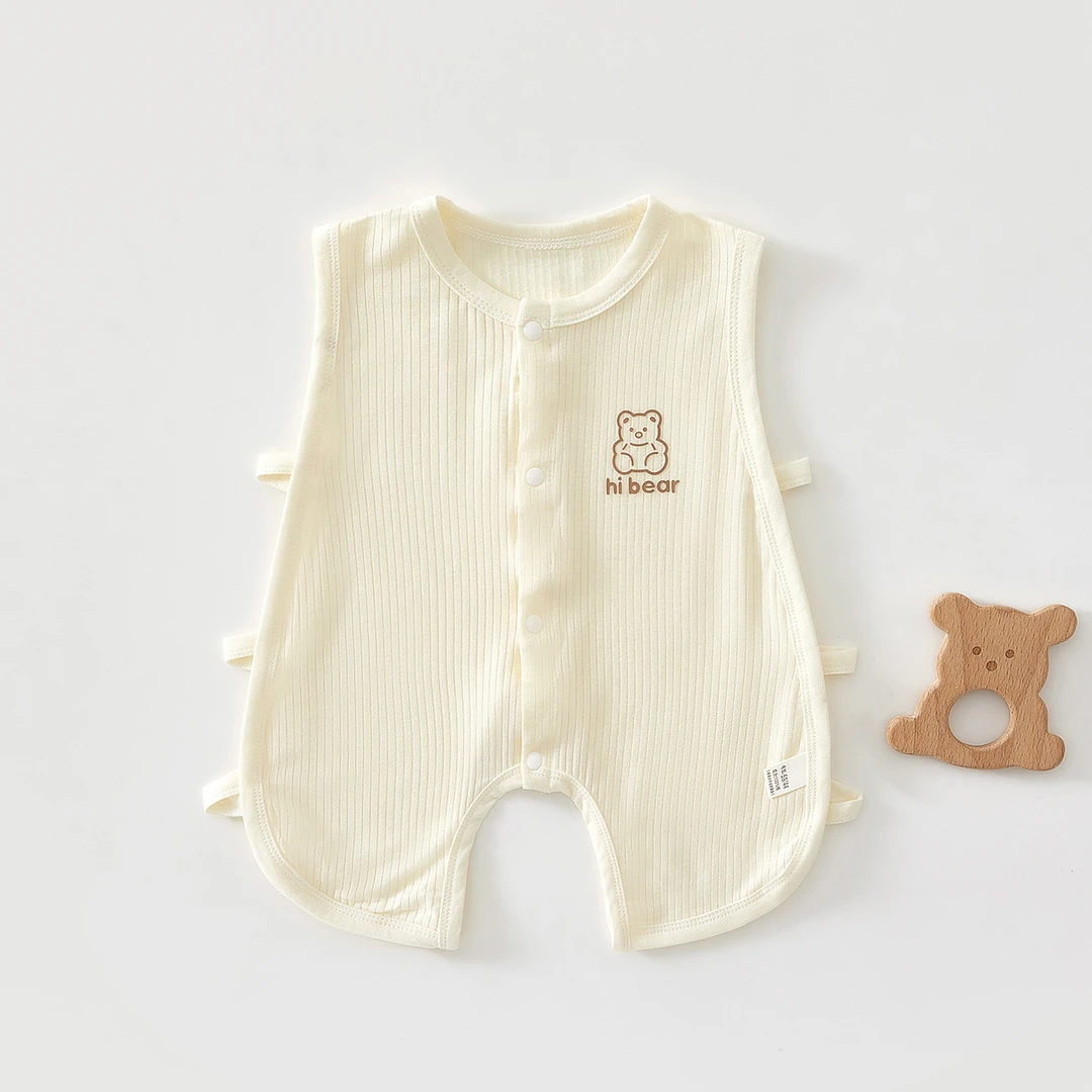 婴儿琵琶衣优可丝连体夏季薄款男女宝宝轻薄透气背心无袖爬服哈衣