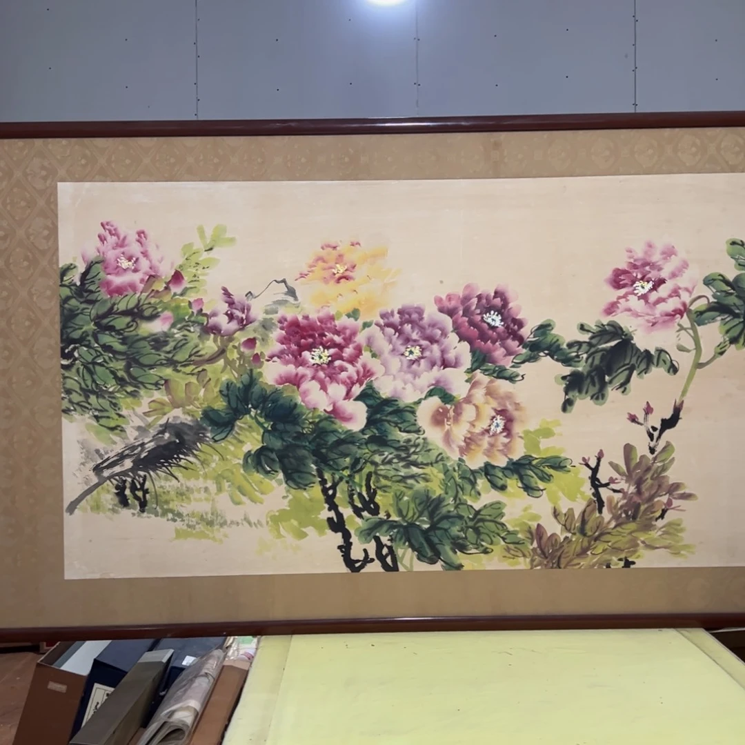 绘画可*屏风框画茶空间设计
