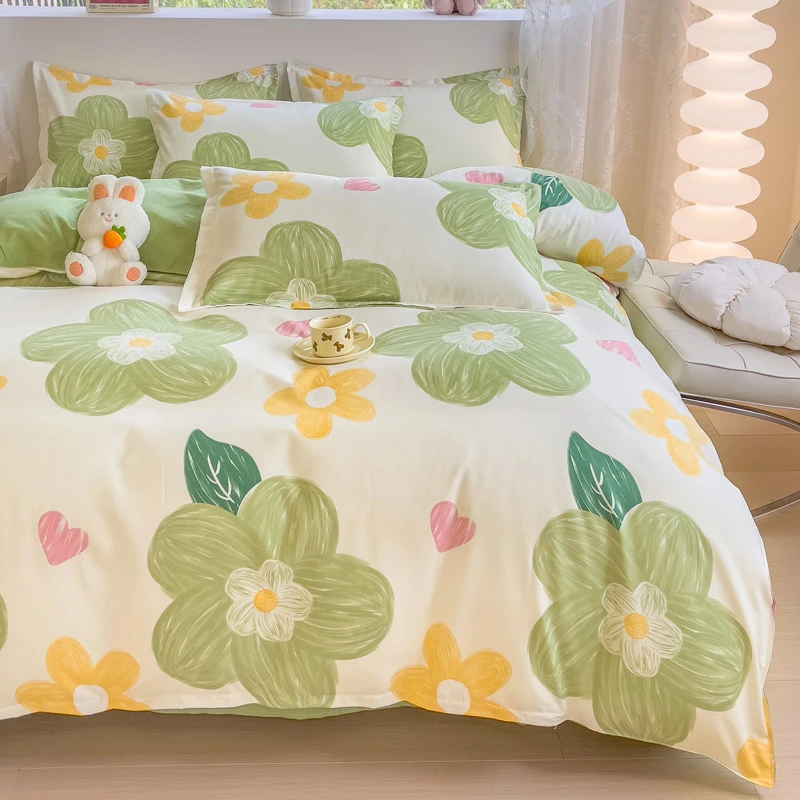 全棉床单款A类母婴级100斜纹四件套床单被套床上用品