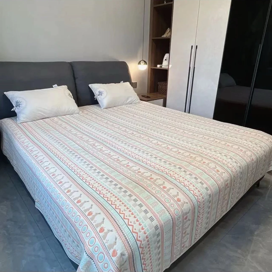 160×220尺寸单人纯棉纱布软席缩完水大约150×200