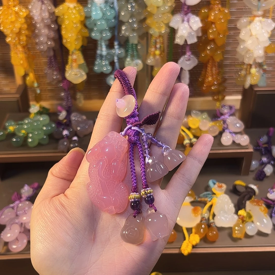 ˚***࿐玛瑙/玉髓未镶嵌车挂福利款钥匙扣