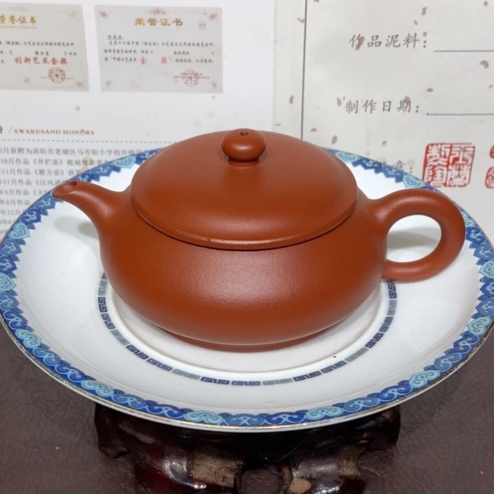 紫砂茶壶赵庄朱泥150