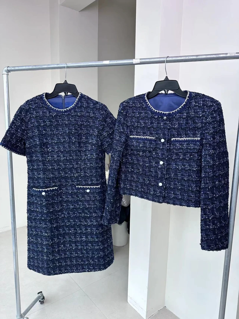 值飞了！！法单花呢客单粗花呢外套连衣裙