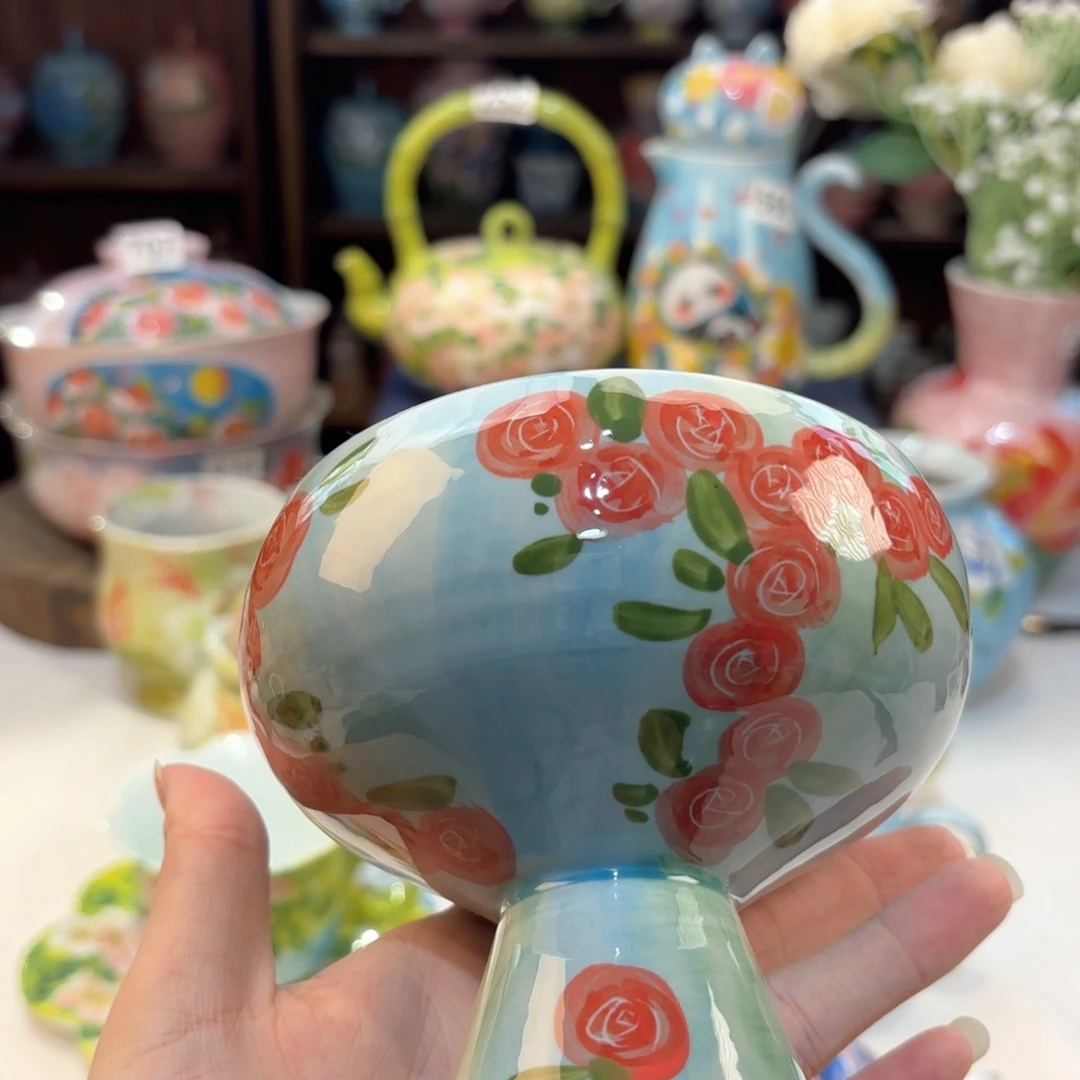 景德镇手绘高温釉下彩陶瓷茶具