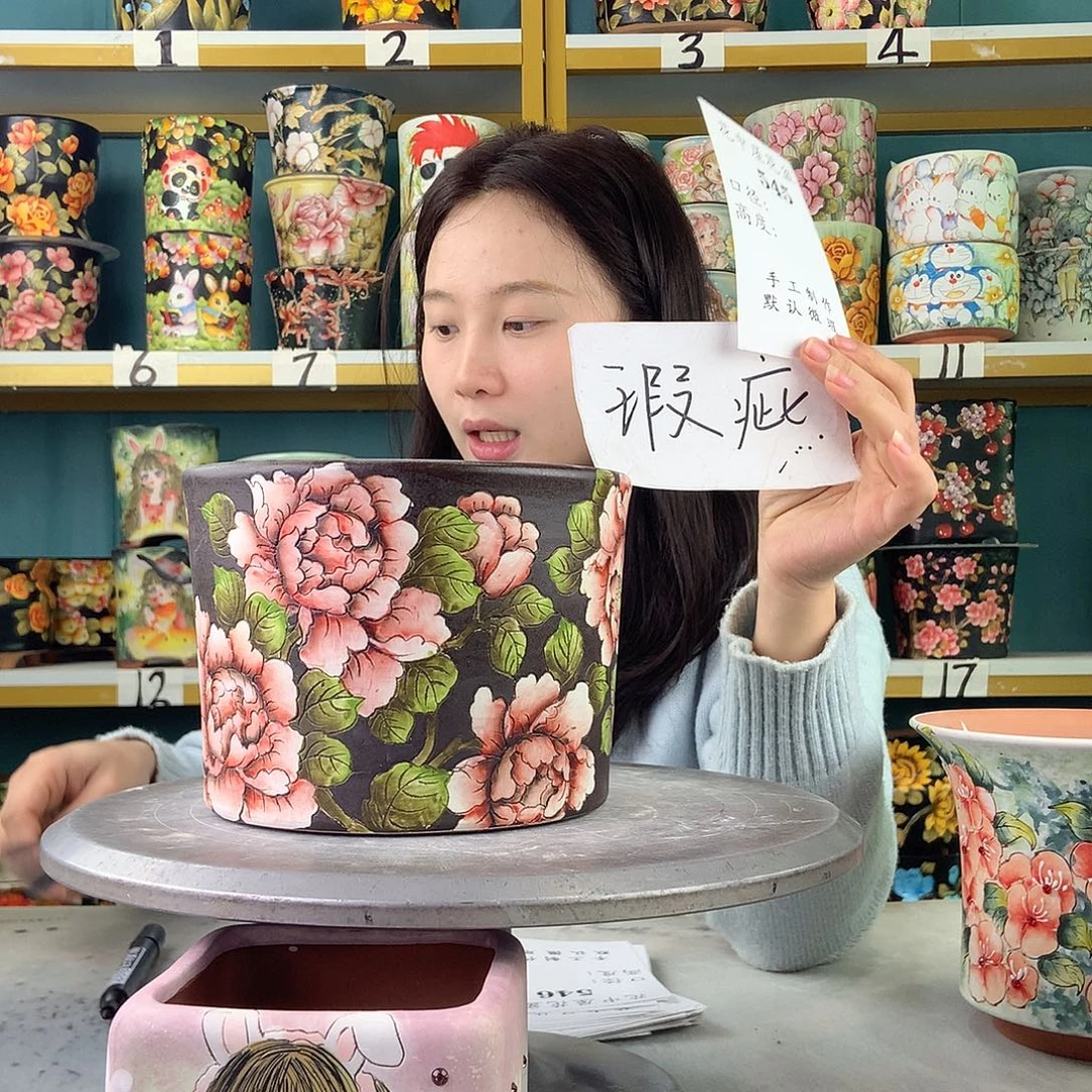 陶景德镇手工花盆545