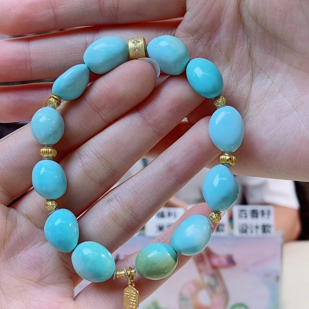 银S925镀金镶嵌绿松石珠宝奇石