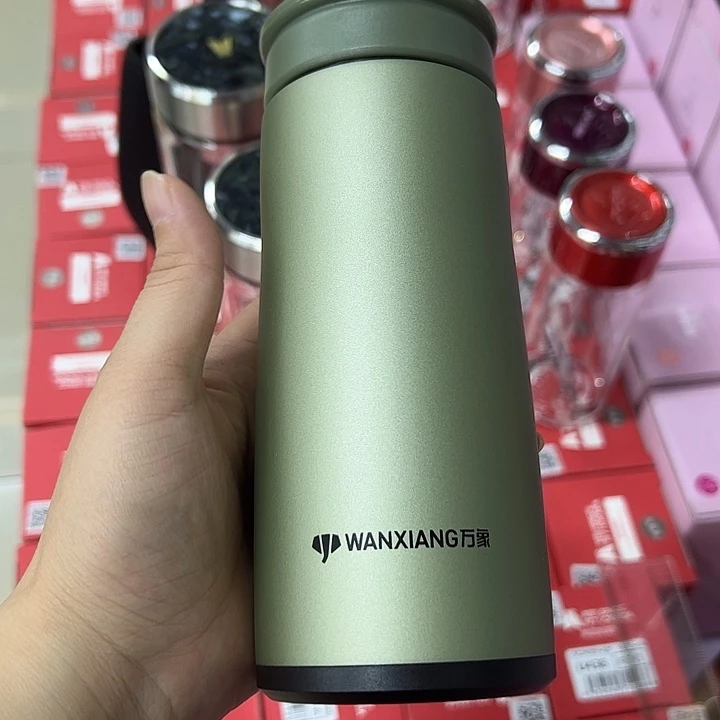 手工艺品琉璃万象保温杯350磨砂绿