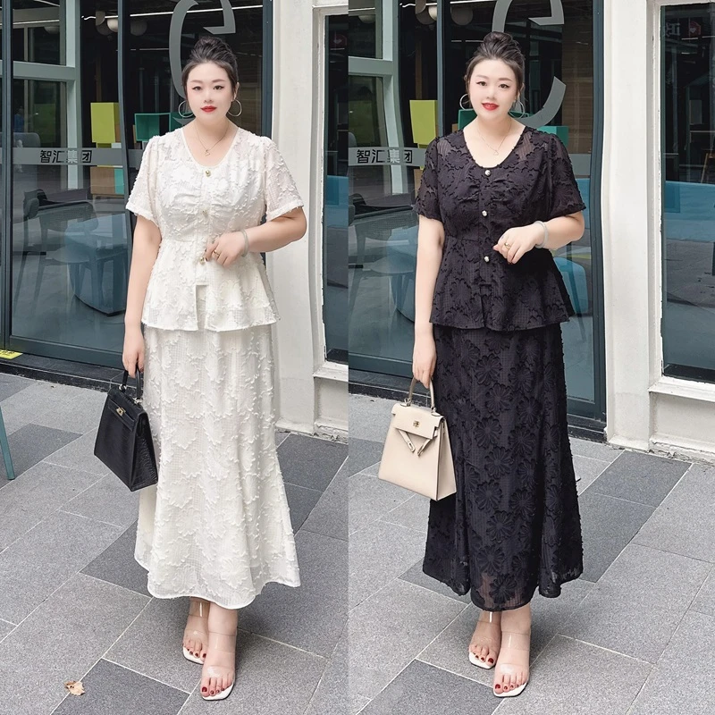 【梅姐定制】MJ9008A+MJ9013夏季百搭两件套大码女装