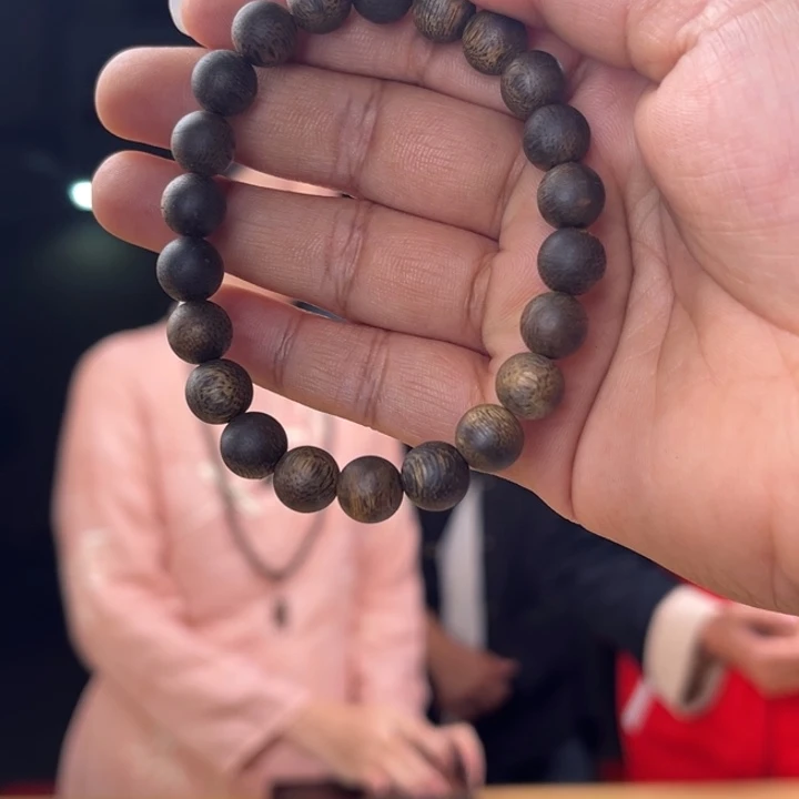 手串沉香奇楠沉水圆珠9mm单圈