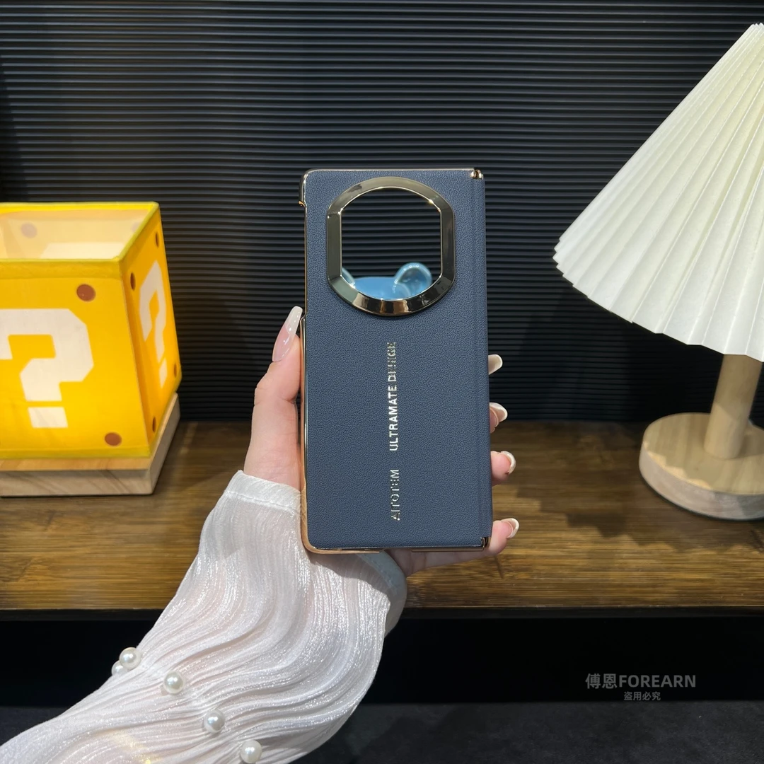 适用于华为matex7手机壳双中轴x7折叠屏保护套真皮后壳高端奢华款