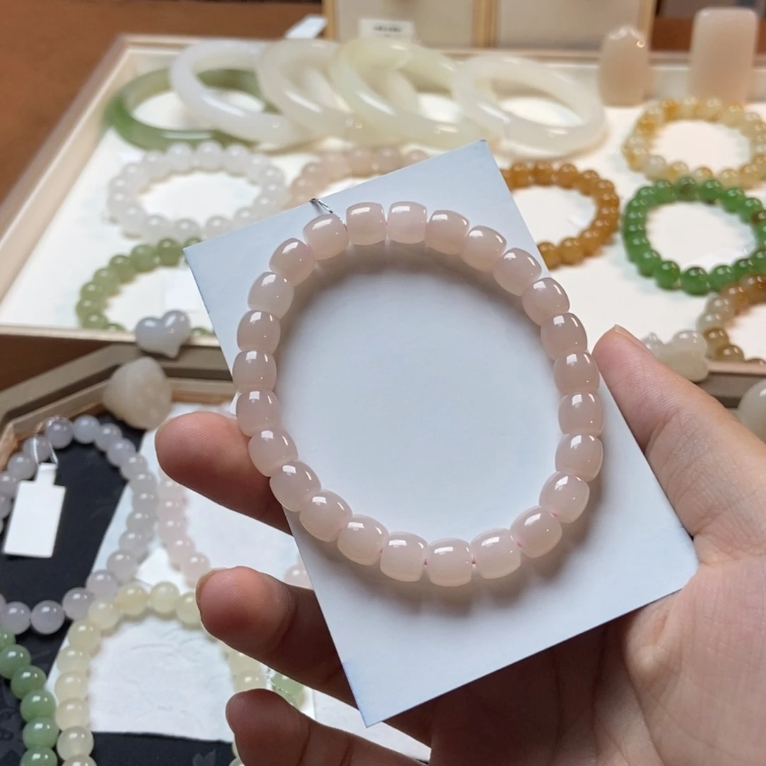 手链未镶嵌和田玉藕粉熟藕粉可卸妆原生色
