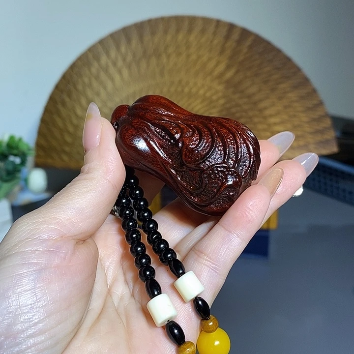 非洲紫檀（红花梨）非洲小叶紫檀手把件