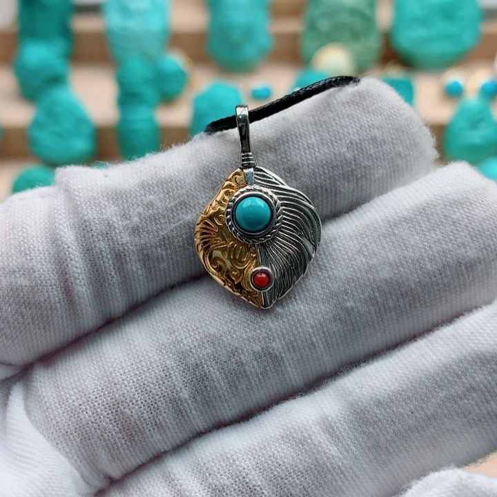 绿松石银S925镶嵌配饰