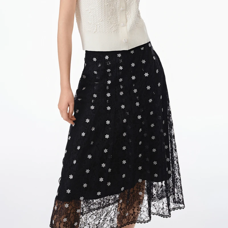 直播专享【玫瑰剪影裙】蕾丝刺绣半身裙仙女裙DOUBLOVE贝爱春夏