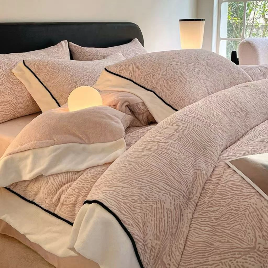 【奈川】200*230cm轻奢柔软丝滑加厚透气高克重牛奶绒四件套