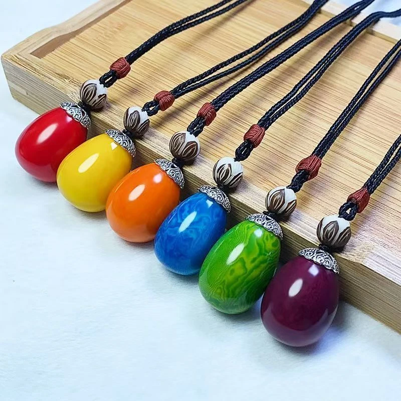 非金属木质吊坠 老树风化佛心果吊坠金灯多彩色 挂坠