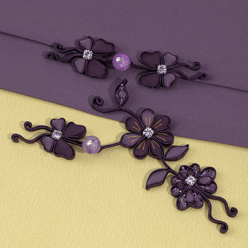 原创旗袍盘扣扣子唯美蝴蝶雏菊花扣复古汉服唐装纽扣手工编织辅料