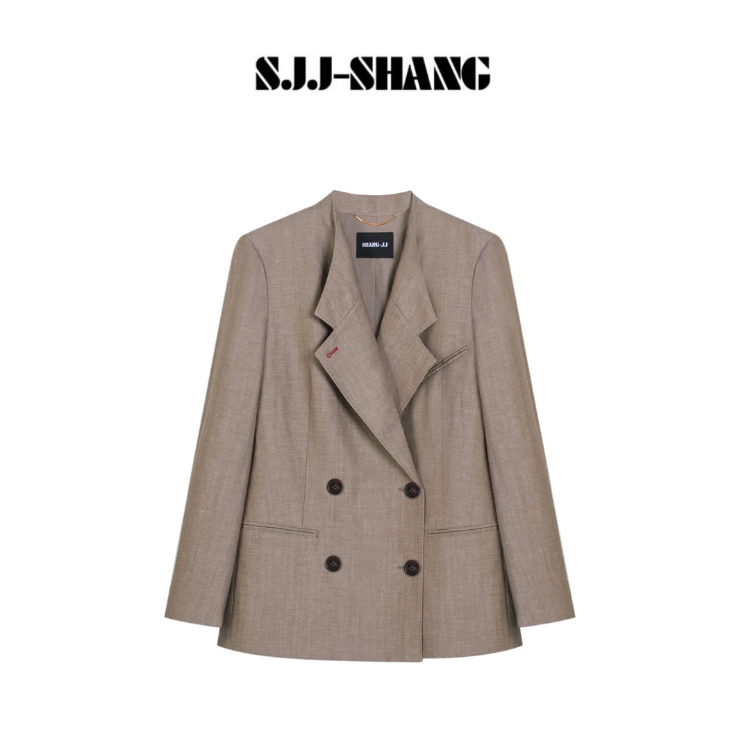 SJJ-SHANG【腔调】25早秋羊毛亚麻定制色系高奢西装q135326p