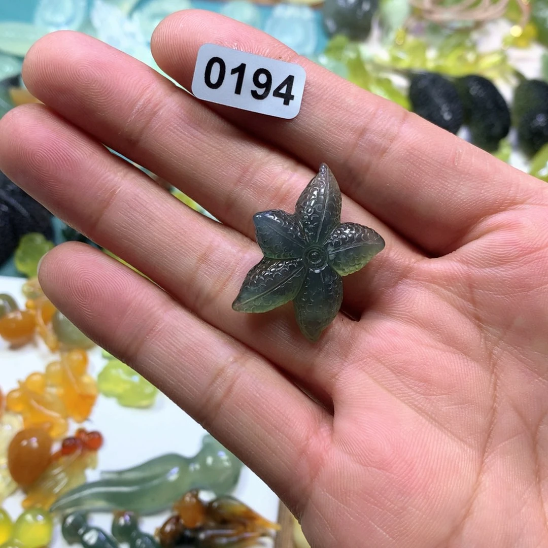 岫玉颈饰未镶嵌摸****七海星