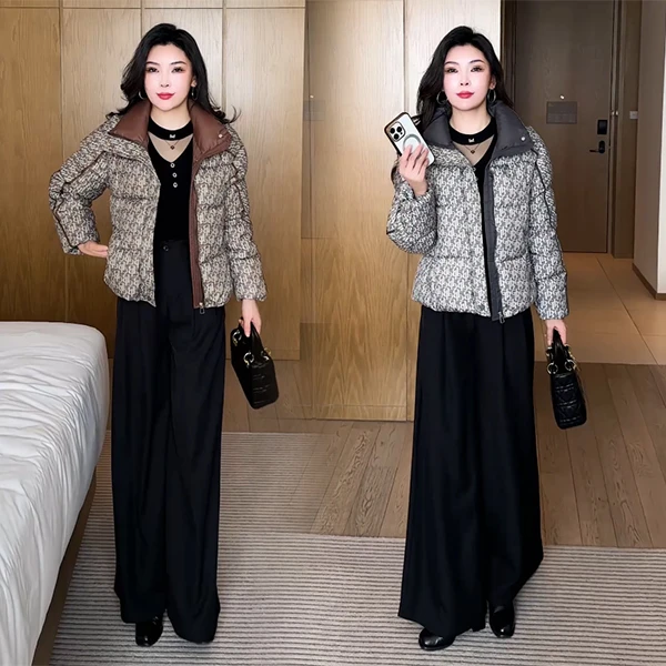 【季颜品牌】冬季新品穿搭面包服气质显瘦休闲时尚宽松外套171