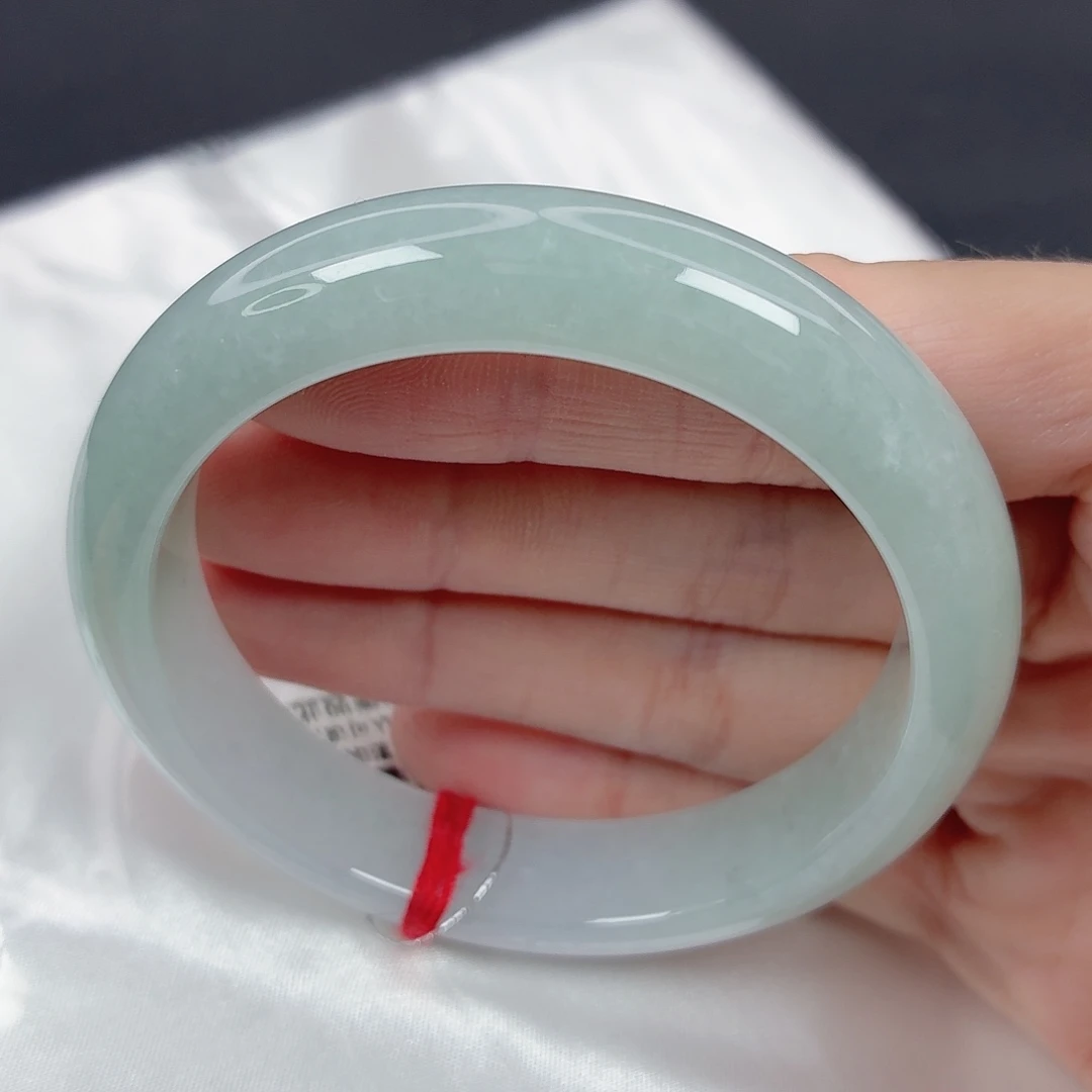 翡翠未镶嵌手镯55正圈，完整，02