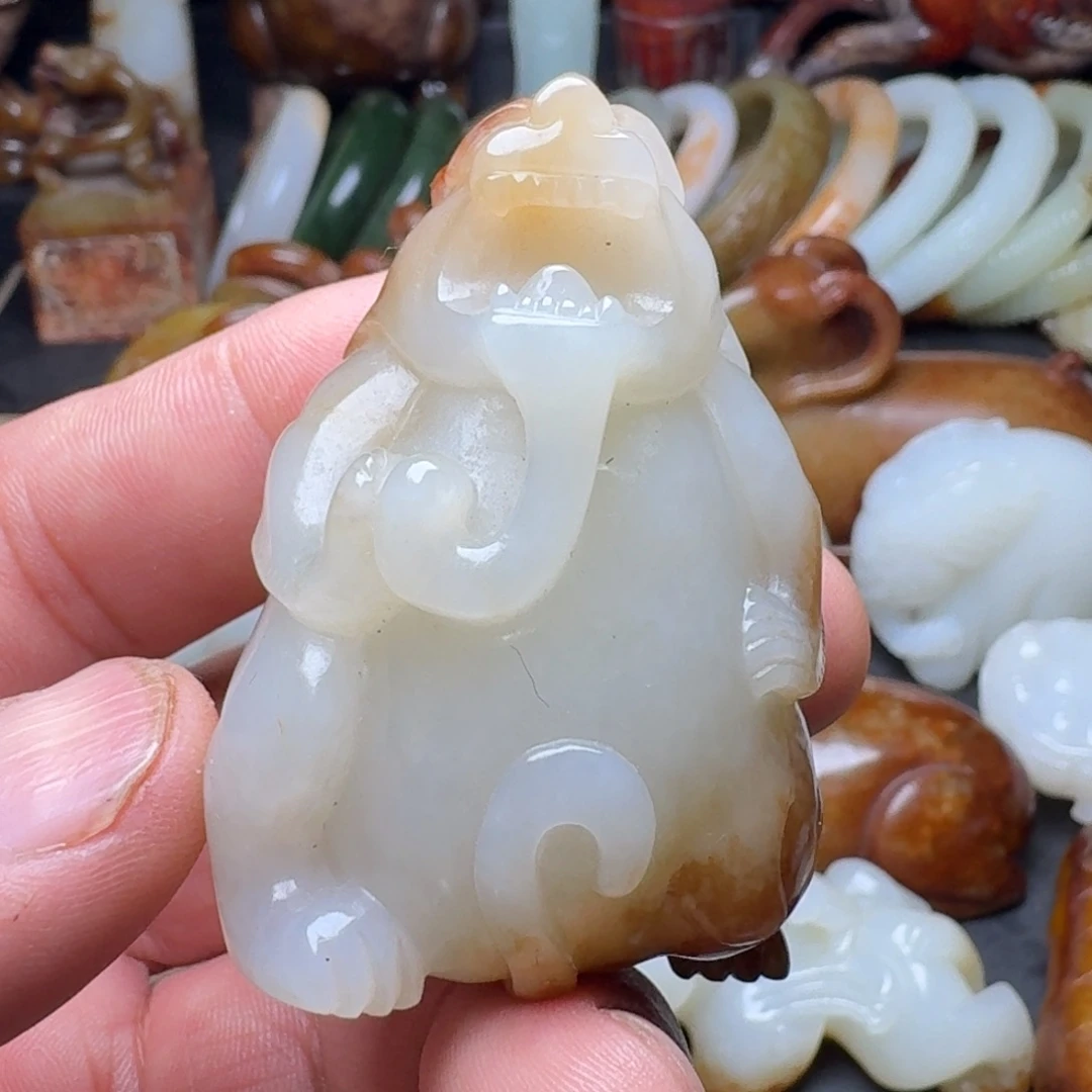 和田玉未镶嵌挂件