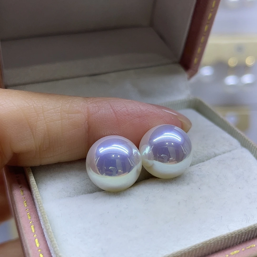 银S925镶嵌淡水珍珠耳饰