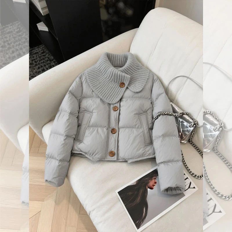 舒适设计感长袖棉服2025冬季新款洋气轻薄潮流显瘦百搭通勤外套