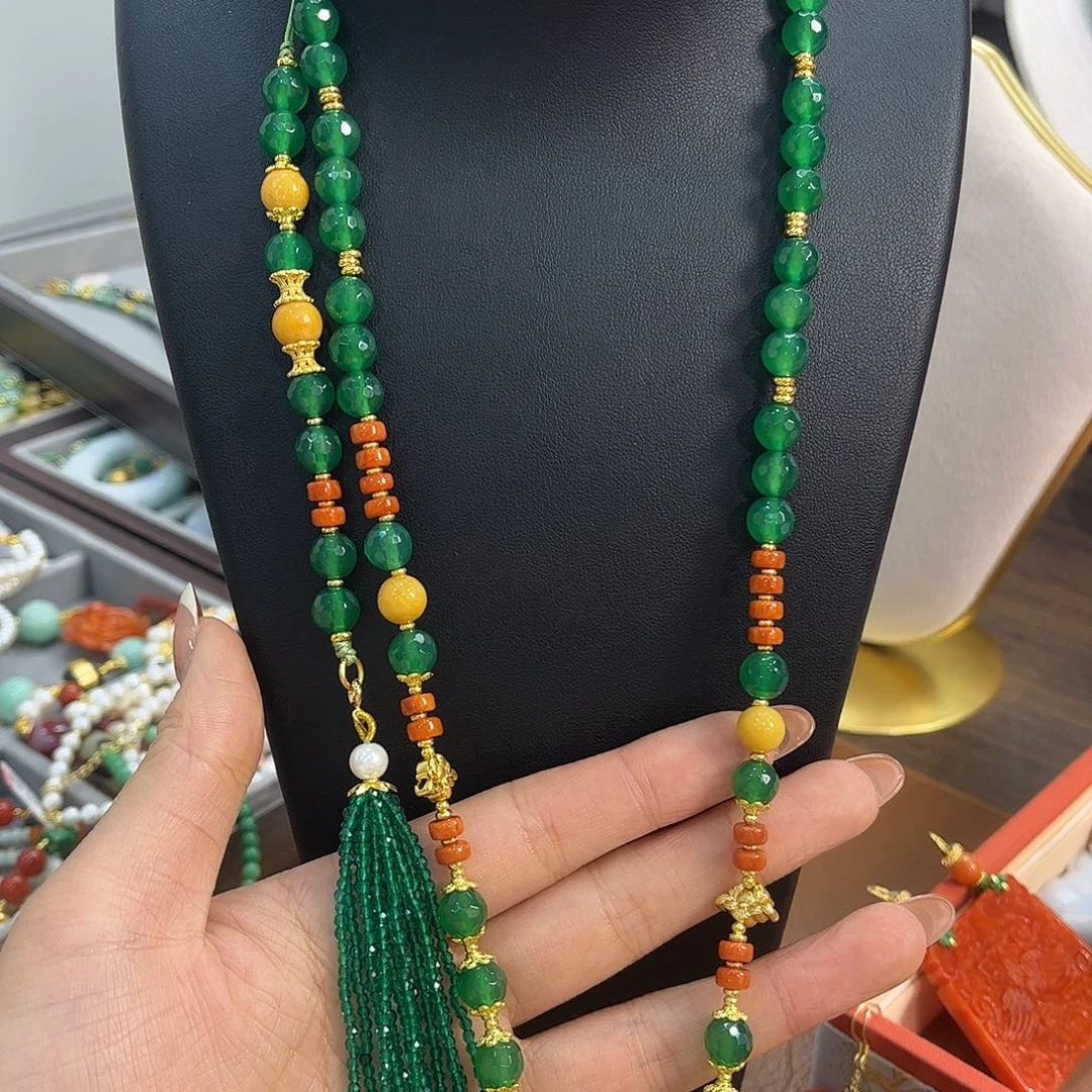 翡翠未镶嵌颈饰万能链