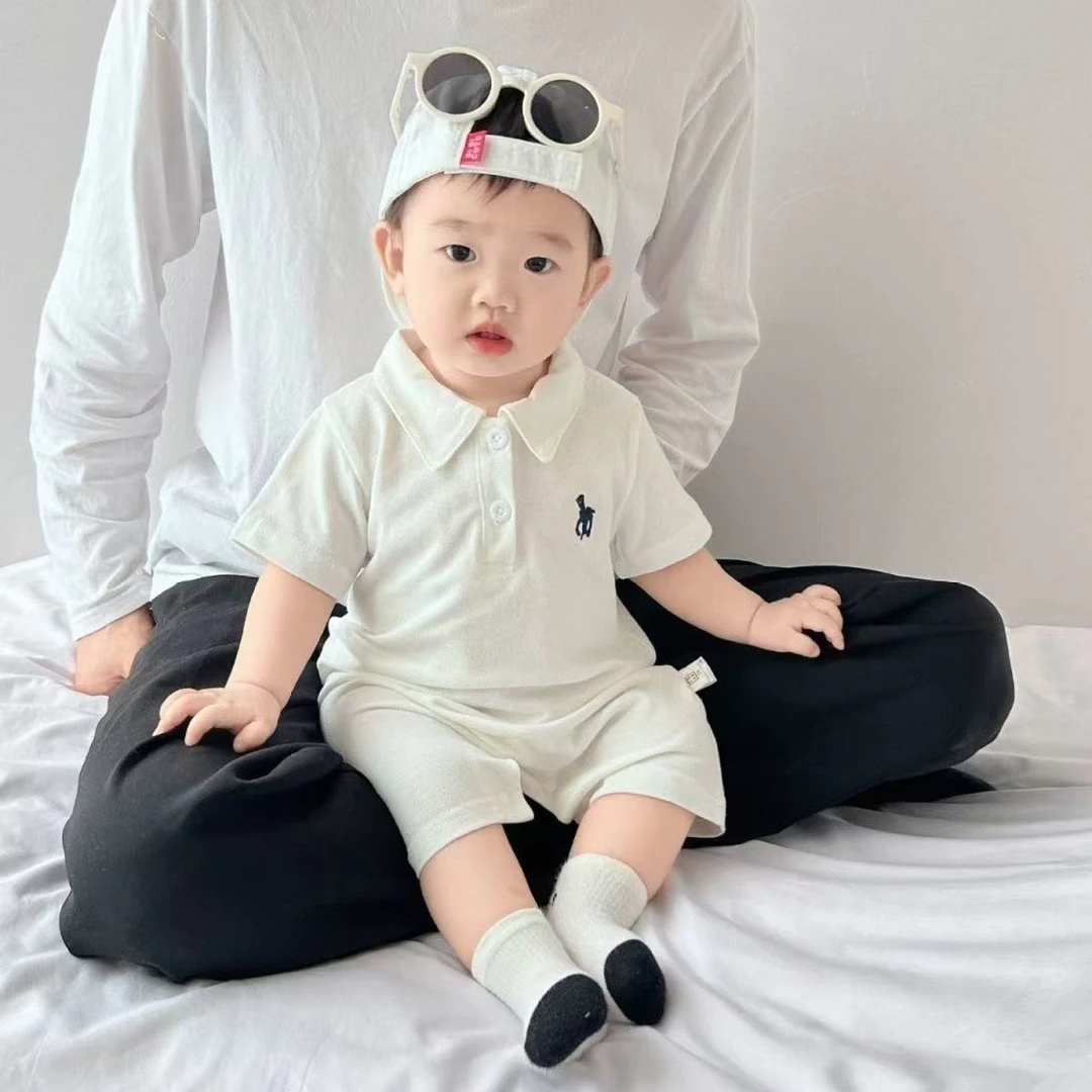 2025婴儿夏季薄款短袖宝宝休闲洋气夏装连体衣新生儿哈衣爬服