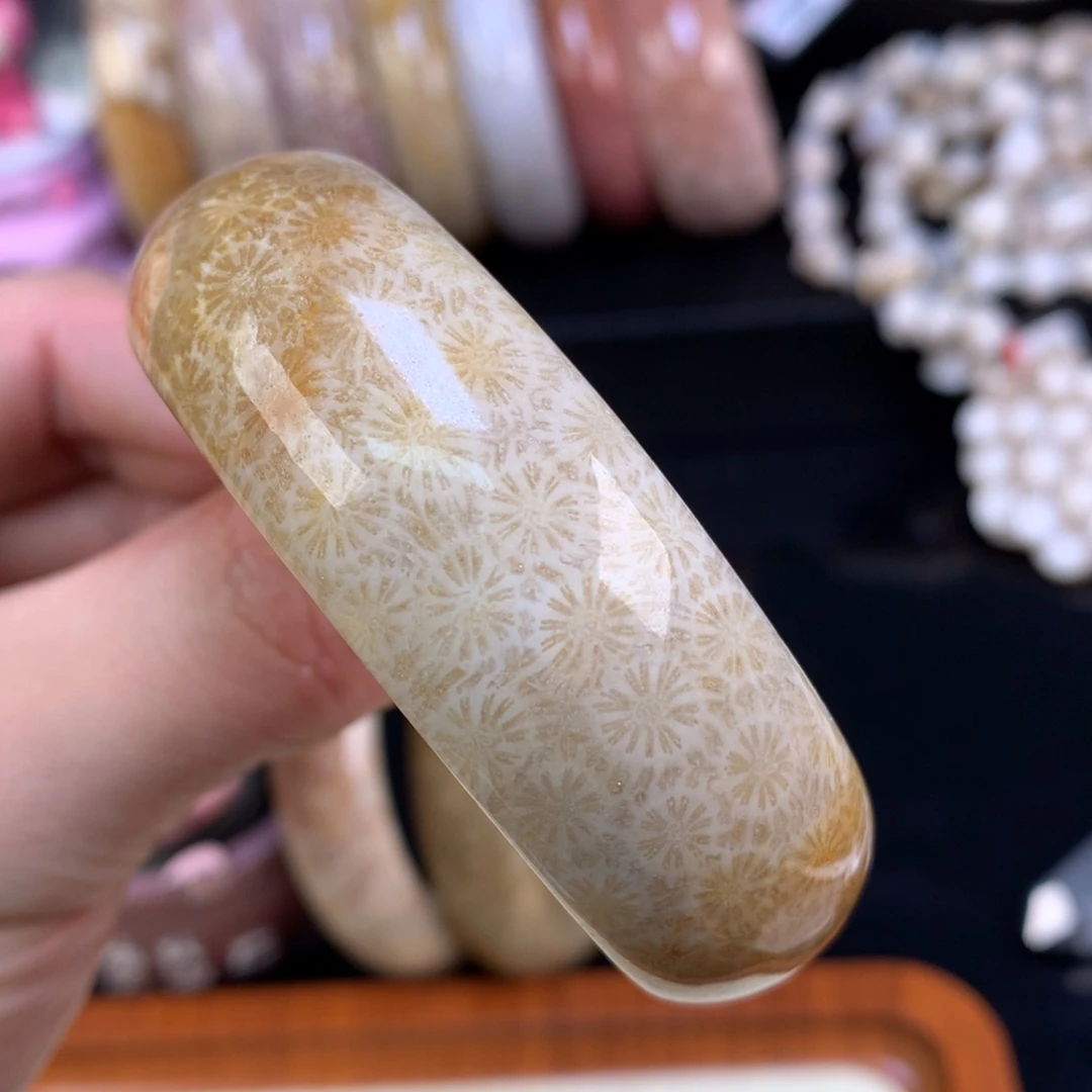 硅化珊瑚（珊瑚玉）未镶嵌颈饰73号54.7圈大花花