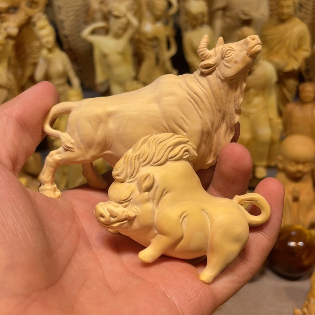 用***0黄杨木瑕疵牛和猪