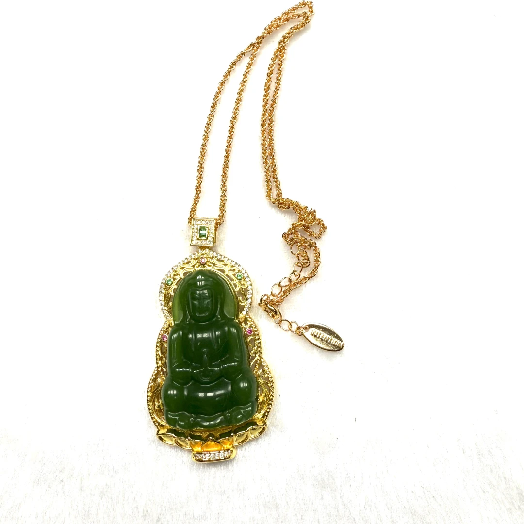 EY068 新中式观音吊坠 50*32*10mm