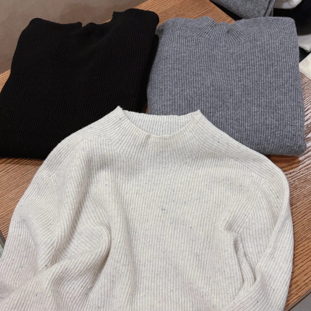 IN HERE 半高领全羊毛打底