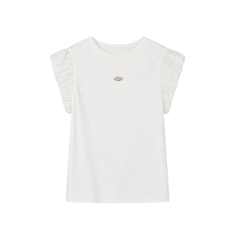 【达人专属】设计感小飞袖T恤N2163