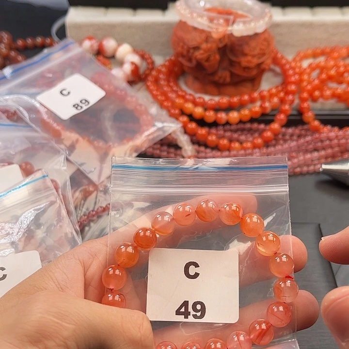 南红玛瑙未镶嵌多样性发货默认微瑕称重10mm