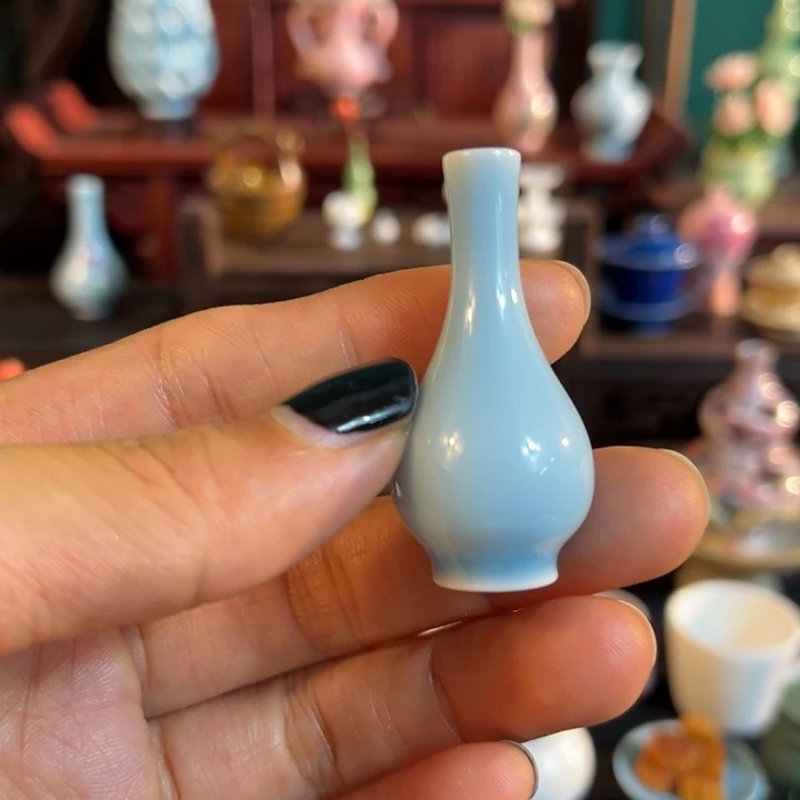 摆件微陶老王迷你花瓶